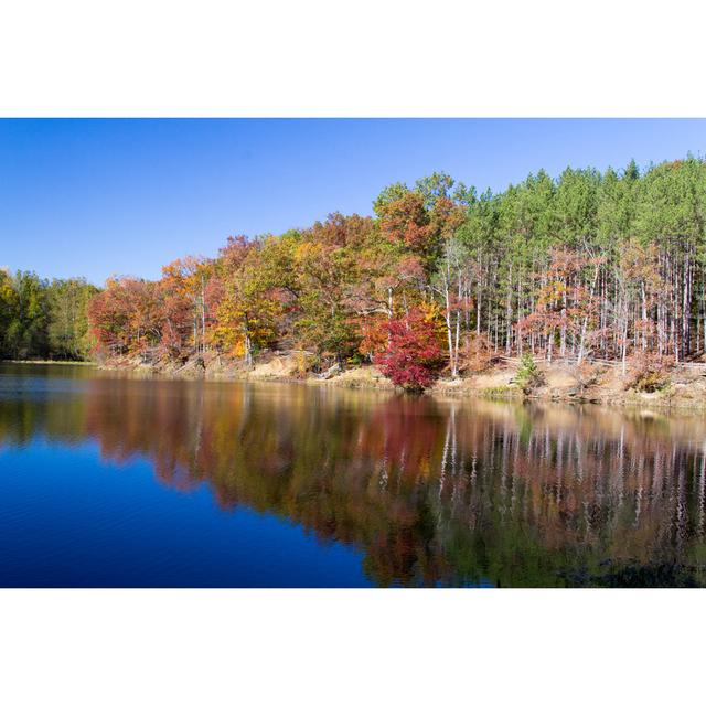 Autumn Lakeside by Kenneth_Keifer - Wrapped Canvas Print Union Rustic Size: 61cm H x 91cm W x 3.8cm D on Productcaster.