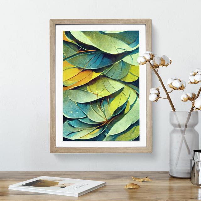 Leaf - Picture Frame Graphic Art ClassicLiving Size: 64cm H x 46cm W x 2cm D, Frame Colour: Oak on Productcaster.