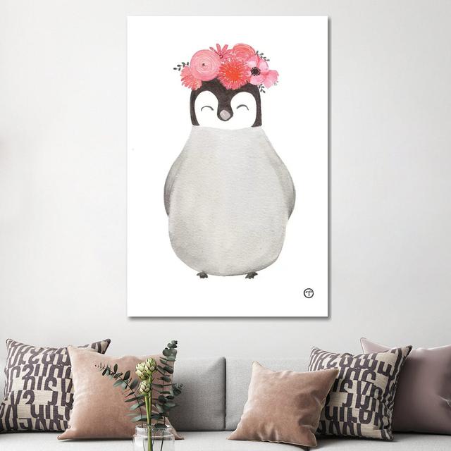 Penguin Paper by CreatingTaryn - Wrapped Canvas Graphic Art ClassicLiving Size: 152.4cm H x 101.6cm W x 3.81cm D on Productcaster.