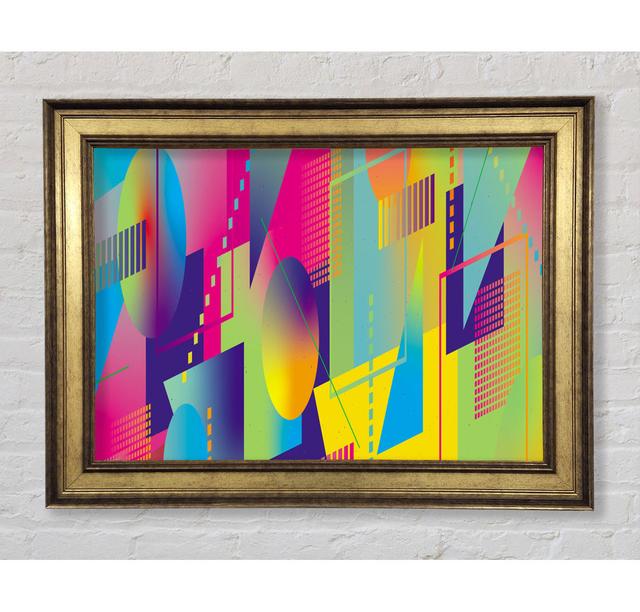 Abstract Triangles And Spheres - Single Picture Frame Art Prints Bright Star Size: 42cm H x 59.7cm W x 8cm D on Productcaster.