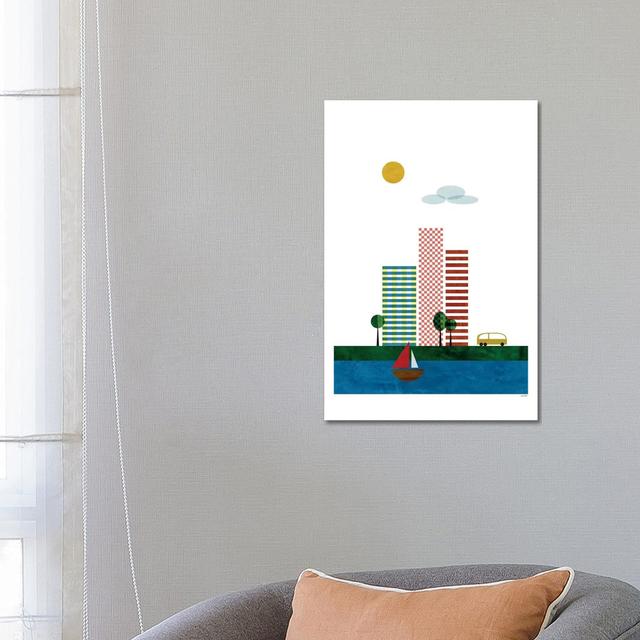 Skyscrapers by TomasDesign - Wrapped Canvas Print ClassicLiving Size: 66.04cm H x 45.72cm W x 1.91cm D on Productcaster.