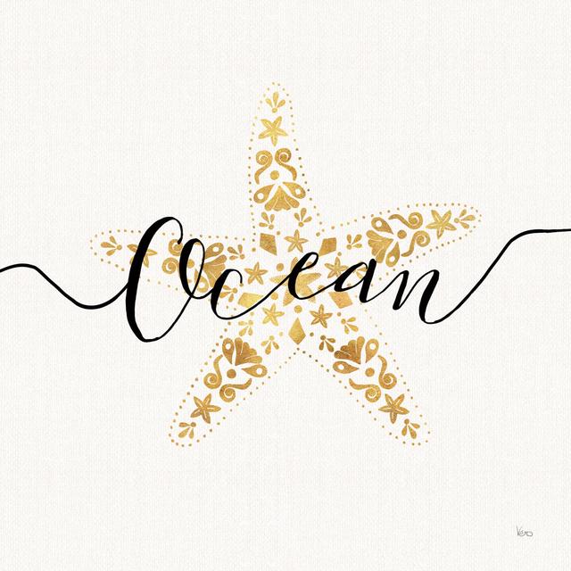 Sea Charms I - Wrapped Canvas Typography Happy Larry Size: 76cm H x 76cm W on Productcaster.