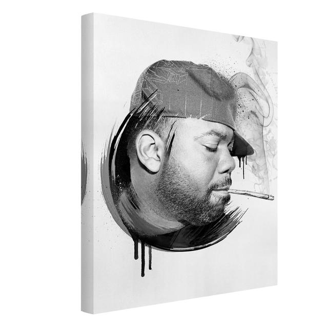 12874/Rectangle/canvas print - black and white - Raekwon - Wu Tang Clan - Strassenkoeter - Viva Con Agua Ebern Designs Size: 100cm H x 75cm W on Productcaster.