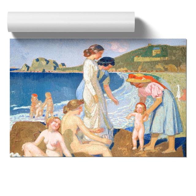 Bathers in Perros Guirec by Maurice Denis - Unframed Painting East Urban Home Size: 42cm H x 59cm W x 0.1cm D on Productcaster.