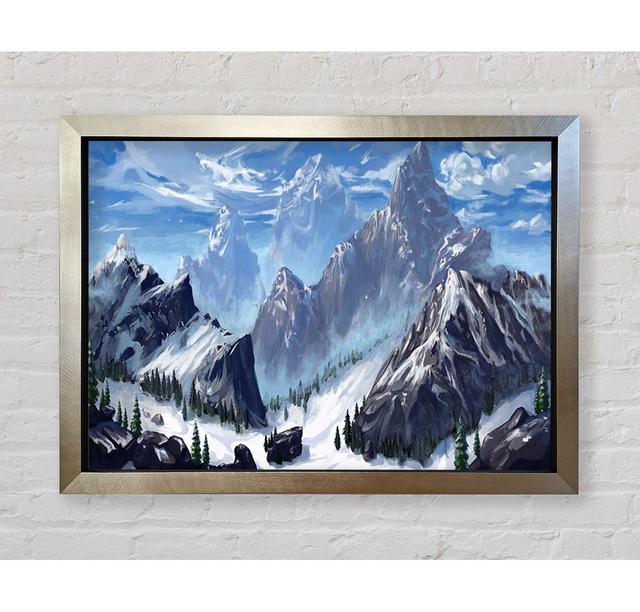 Sharp Mountain Snow - Single Picture Frame Art Prints Bright Star Size: 59.7cm H x 84.1cm W x 3.4cm D on Productcaster.