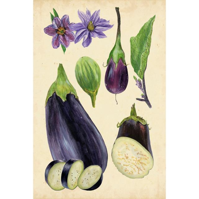 Aubergine Study I by Melissa Wang - Wrapped Canvas Painting August Grove Size: 91cm H x 61cm W x 3.8cm D on Productcaster.