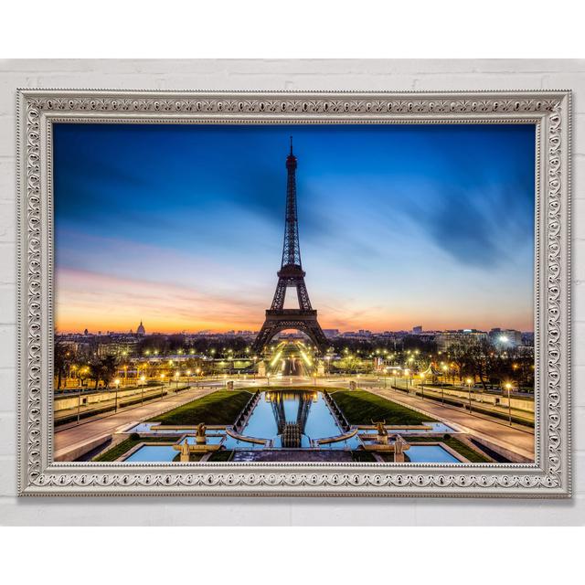 Eiffel Tower Night Lights - Single Picture Frame Art Prints Bright Star Size: 42cm H x 59.7cm W x 3cm D on Productcaster.