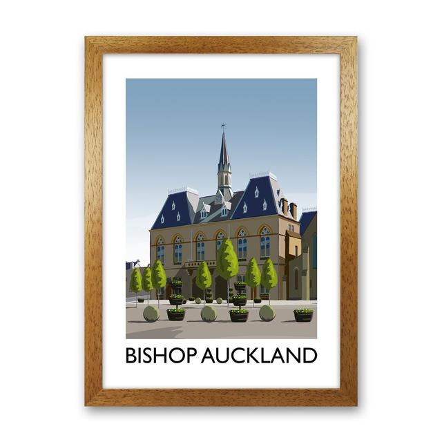 Bishop Auckland Portrait by Richard O'Neill - Graphic Art Corrigan Studio Size: 46cm H x 34cm W x 3cm D, Format: Brown Framed on Productcaster.