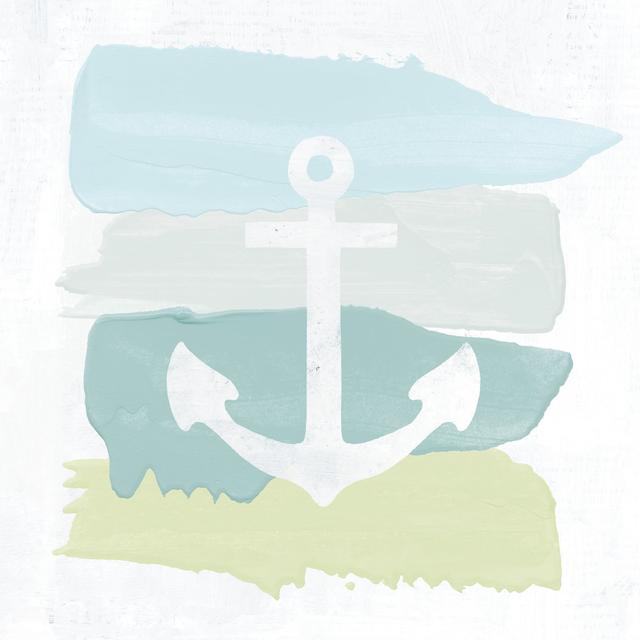 Seaside Swatch Anchor by Moira Hershey - Wrapped Canvas Art Prints Breakwater Bay Size: 30cm H x 30cm W x 3.8cm D on Productcaster.