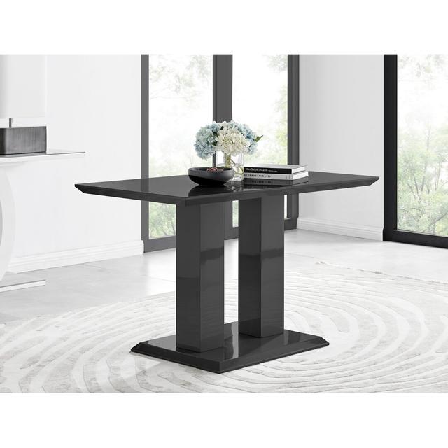 4 - Person Dining Set Canora Grey Colour (Chair): Black, Colour (Table Top): Black, Colour (Table Base): Black on Productcaster.