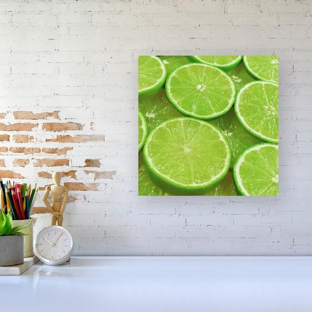 Fresh Limes - Wrapped Canvas Print 17 Stories Size: 40cm H x 40cm W x 3.8cm D on Productcaster.