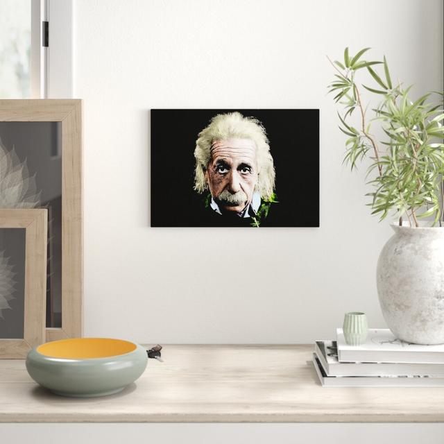 Albert Einstein Colours - Wrapped Canvas Photographic Print East Urban Home Size: 66 cm H x 101.6 cm W on Productcaster.