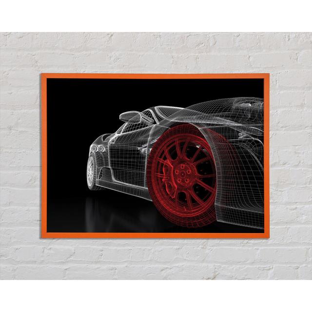 Antich Wireframe Ferrari 1 - Single Picture Frame Art Prints Brayden Studio Size: 59.7cm H x 84.1cm W x 2cm D on Productcaster.