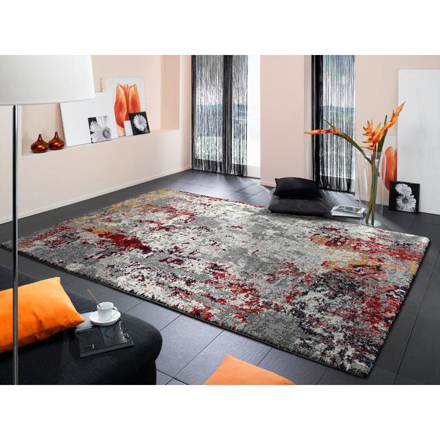 Ojai Grey/Red Area Rug Trent Austin Design Rug Size: Rectangle 240 x 290cm on Productcaster.