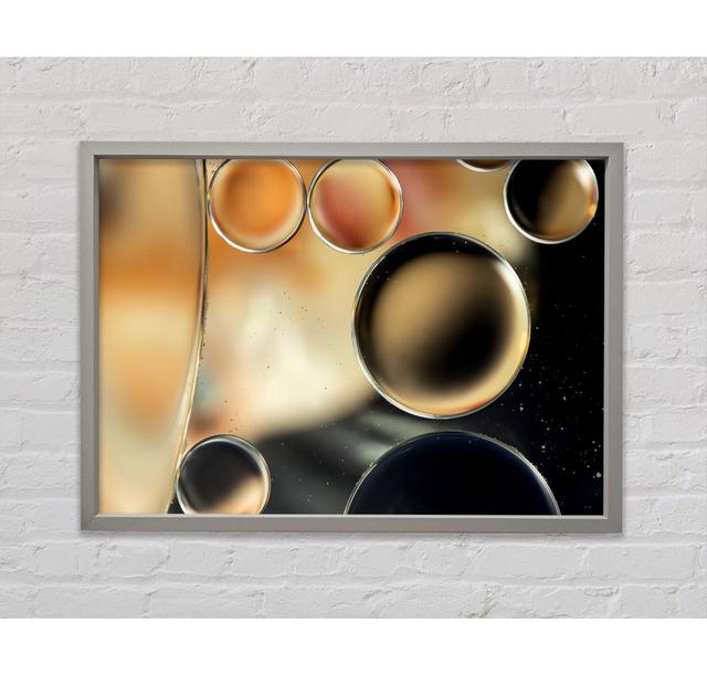 Abstract Circles Droplets Framed Print Bright Star Size: 59.1cm H x 84.1cm W on Productcaster.