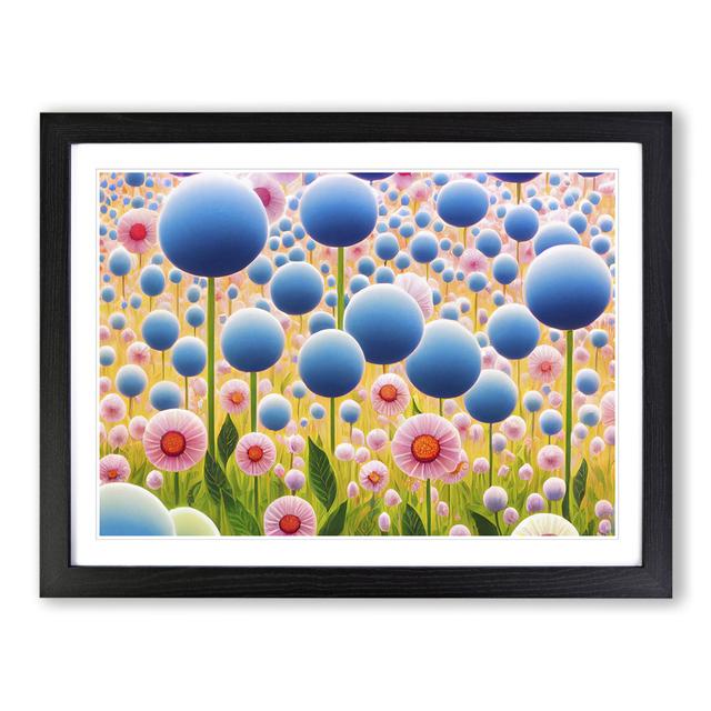 Extraordinary Flower Market - Single Picture Frame Print Latitude Run Size: 46cm H x 64cm W x 2cm D, Frame Colour: Black on Productcaster.