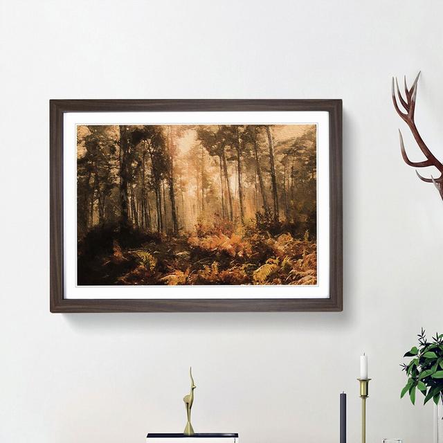 Forest in an Orange Glow - Picture Frame Painting Print East Urban Home Frame Option: Walnut Framed, Size: 36cm H x 48cm W x 2cm D on Productcaster.