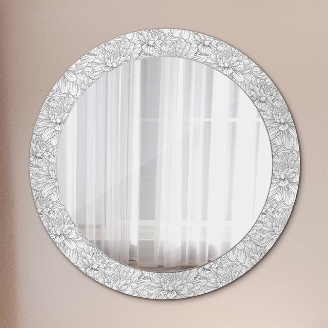 Huldar Round Glass Framed Wall Mounted Accent Mirror in Grey East Urban Home on Productcaster.