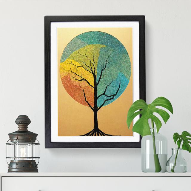 Tree Art Design Vol.4 - Single Picture Frame Print Marlow Home Co. Size: 46cm H x 34cm W x 2cm D, Frame Option: Walnut on Productcaster.