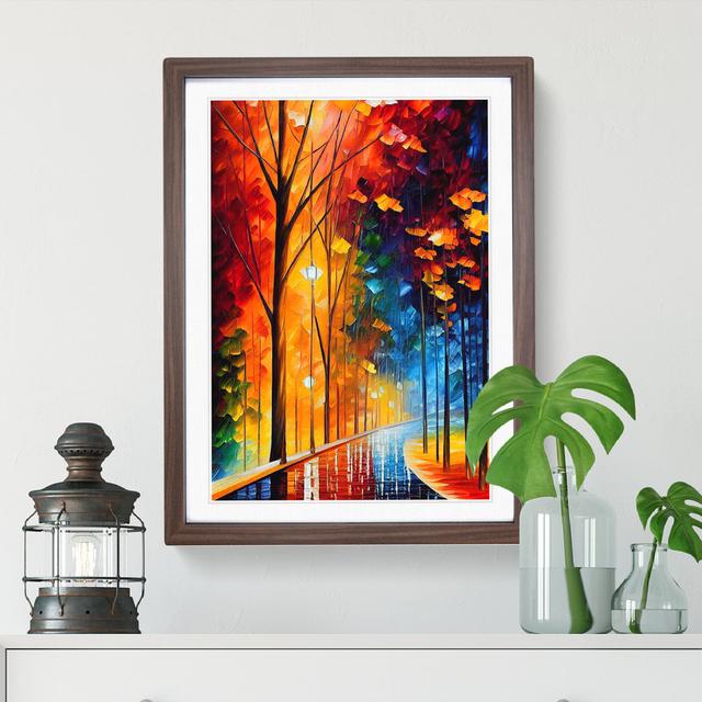 XV1022-4949X Vibrant Woodland Forest No.2 - Print Alpen Home Matte Colour: White, Size: 48cm H x 36cm W, Format: Walnut Framed on Productcaster.