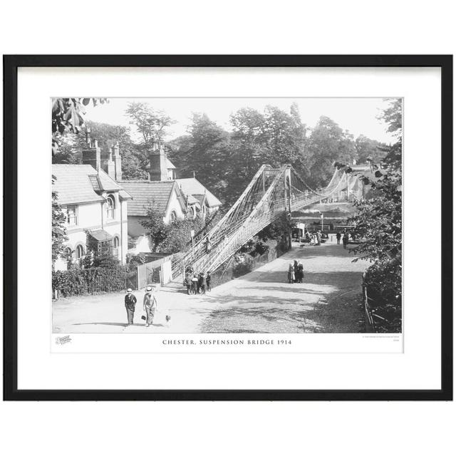 Chester, Suspension Bridge 1914 by Francis Frith - Single Picture Frame Print The Francis Frith Collection Size: 45cm H x 60cm W x 2.3cm D on Productcaster.