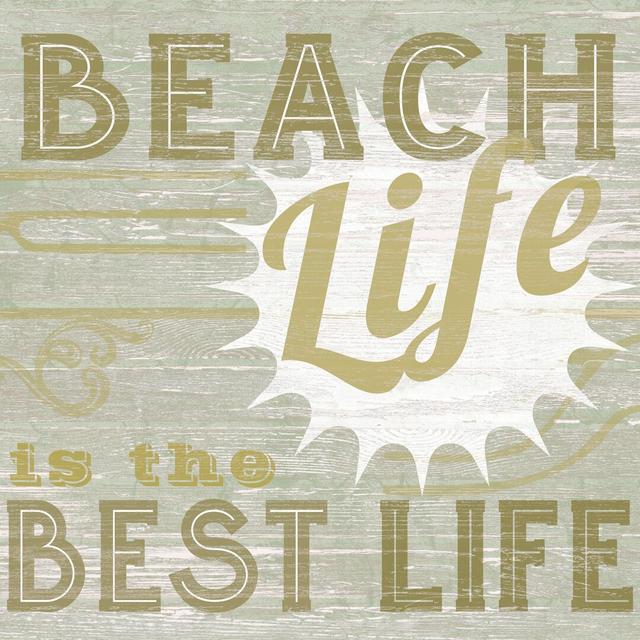 A Little Beachy II by June Erica Vess - Wrapped Canvas Typography House of Hampton Size: 122cm H x 122cm W on Productcaster.