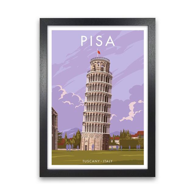 Pisa Travel Art Print By Stephen Millership 30 X 40Cm / Black Grain Rosalind Wheeler Format: Black Framed Paper, Size: 63cm H x 46cm W x 3cm D on Productcaster.