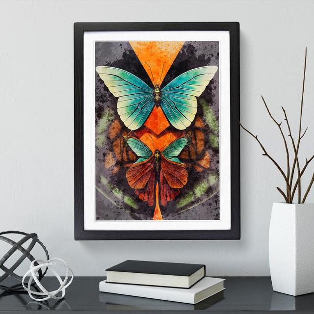 Butterflies in Watercolour No.1 - Painting Brambly Cottage Size: 36cm H x 27cm W x 2cm D, Format: Black Framed, Matte Colour: White on Productcaster.