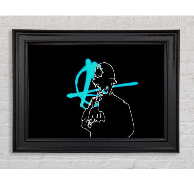 Copper Finger Black Framed Print Happy Larry Size: 84.1cm H x 142.2cm W on Productcaster.