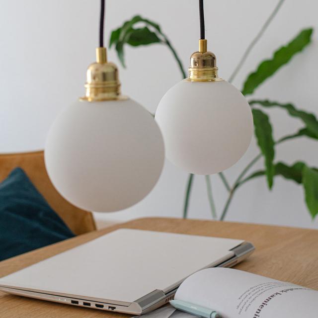 Ruithero 2 - Light Cluster Bulb Pendant George Oliver Size: 271.5cm H x 55cm W x 55cm D, Finish: Brass/Black on Productcaster.