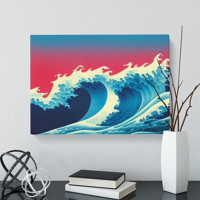 Japanese Wave Sunset Vol.2 House of Hampton Size: 50cm H x 76cm W x 3cm D on Productcaster.