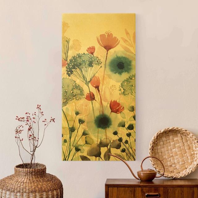 Wildflowers in Summer I - Wrapped Canvas Graphic Art Rosalind Wheeler Size: 80cm H x 40cm W on Productcaster.