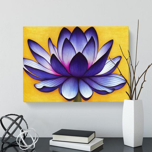 Exotic Lotus Flower - Wrapped Canvas Graphic Art Latitude Vive Size: 40cm H x 60cm W x 3cm D on Productcaster.