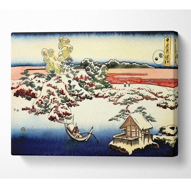 Hokusai Winter Landscape of Suda - Wrapped Canvas Art Prints Breakwater Bay Size: 81cm H x 121.9cm W on Productcaster.