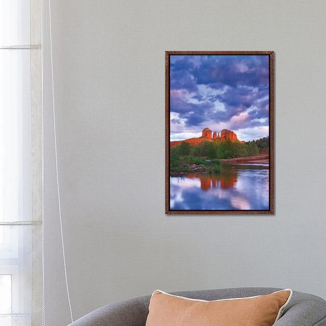 Cathedral Rock Reflected In Oak Creek At Red Rock Crossing Red Rock State Park Near Sedona Arizona by Tim Fitzharris - Gallery-Wrapped Canvas Giclée o on Productcaster.