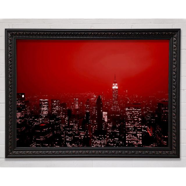 New York City Empire State Building Red - Print Bright Star Size: 29.7cm H x 42cm W x 3cm D on Productcaster.