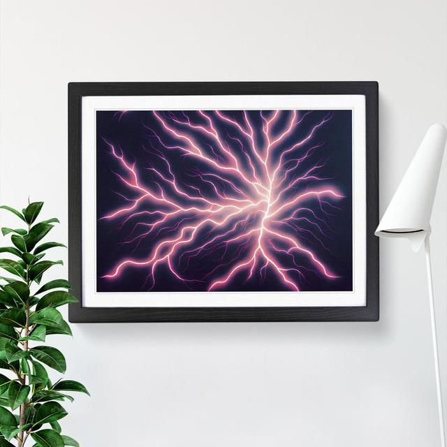 Enticing Lightning Bolts Vol.5 - Picture Frame Graphic Art 17 Stories Frame Colour: Black , Size: 25cm H x 34cm W x 2cm D on Productcaster.