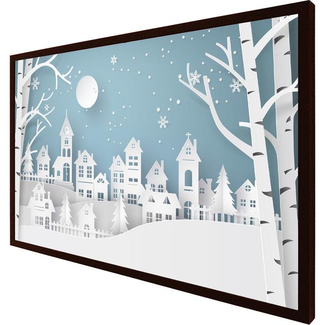 Dalessio Winter Snow Urban Countryside - Single Picture Frame Print The Seasonal Aisle Size: 51cm H x 76cm W x 4cm D, Frame Colour: Brown on Productcaster.