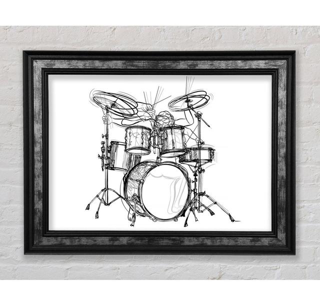 Drummer Moves - Single Picture Frame Art Prints Rosalind Wheeler Size: 84.1cm H x 142.2cm W on Productcaster.