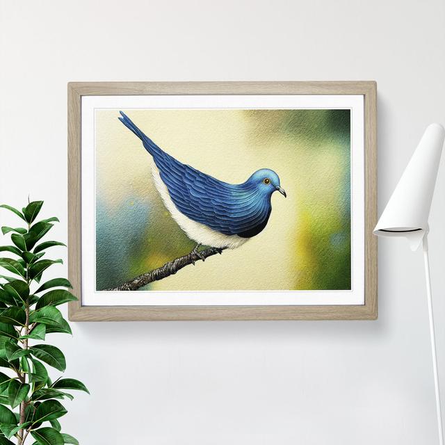 Dove Bird In Watercolour Vol.5 - Single Picture Frame Print ClassicLiving Frame Colour: Oak Framed, Size: 25cm H x 34cm W x 2cm D on Productcaster.