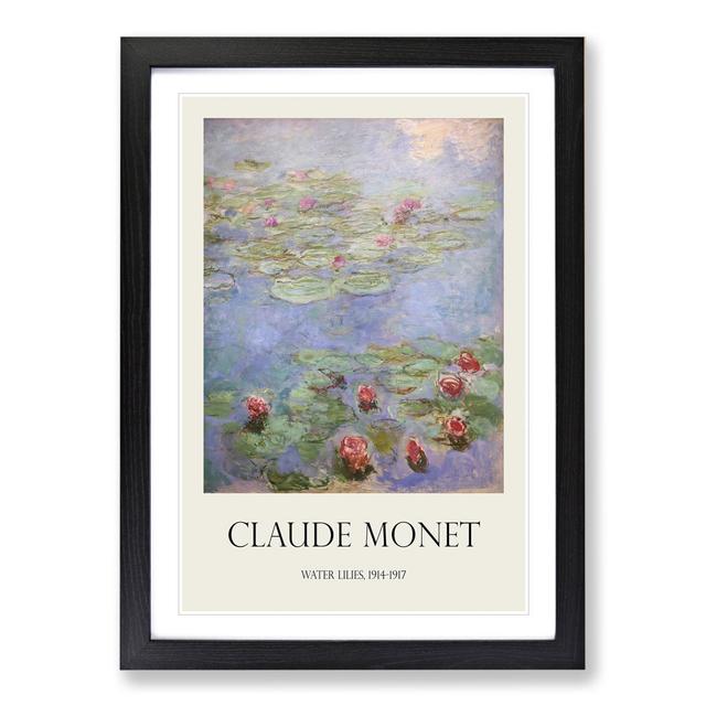 Water Lilies Lily Pond Vol.8 by Claude Monet - Picture Frame Art Prints East Urban Home Frame Option: Black Framed, Size: 65cm H x 48cm W x 2cm D on Productcaster.