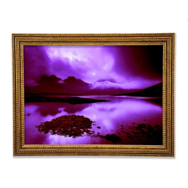 Purple Loch Dusk Framed Print Highland Dunes Size: 42cm H x 59.7cm W x 3cm D on Productcaster.