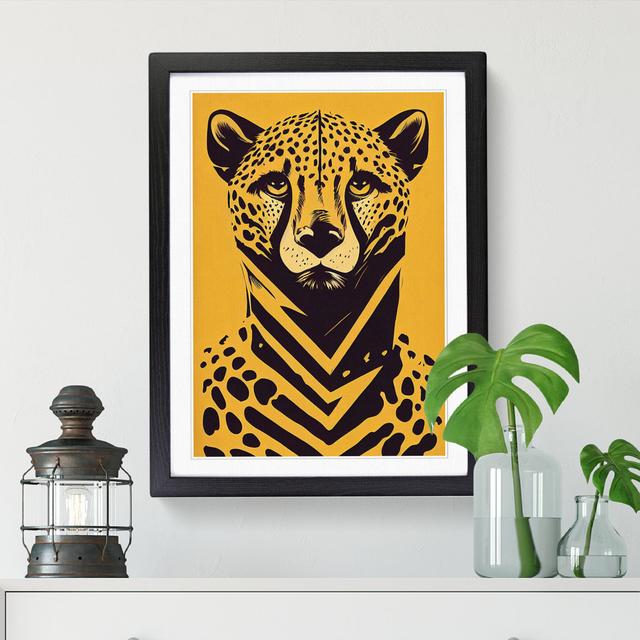 Lone Cheetah - Single Picture Frame Print Latitude Vive Size: 34cm H x 25cm W x 2cm D, Frame Option: Walnut on Productcaster.