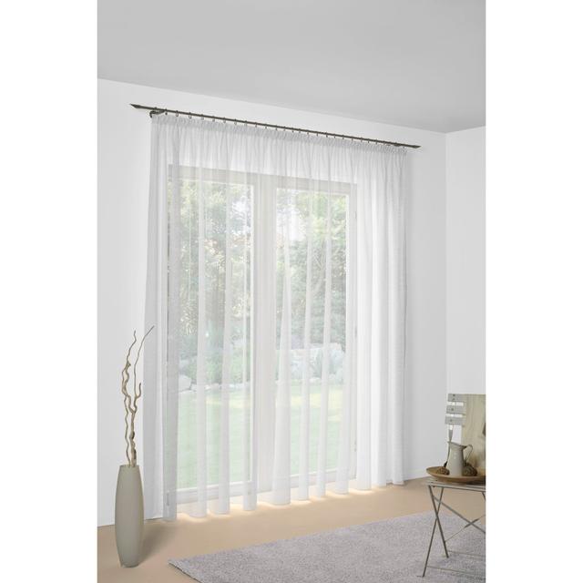 Shatley Polyester Semi Sheer Pinch Pleat Curtain Panel Brayden Studio Size per Panel: 225cm H x 450cm W on Productcaster.