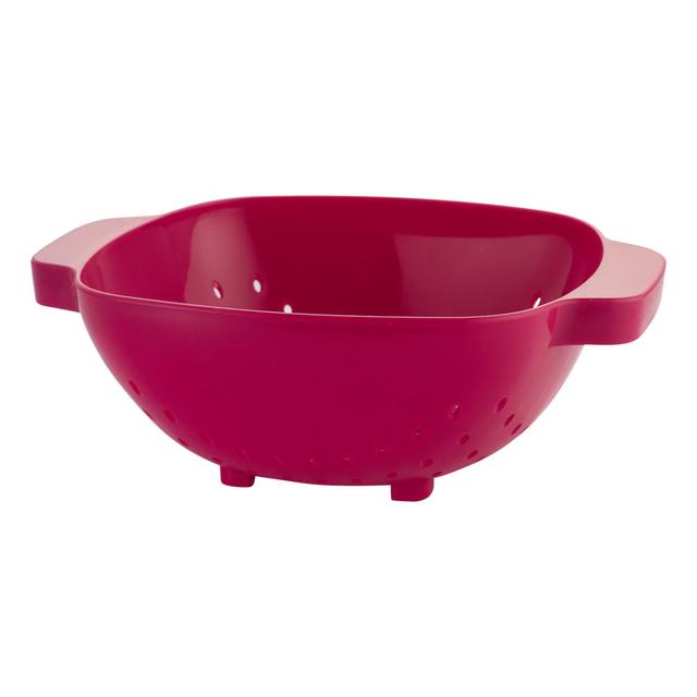 Plastic Colander Sieve Mesh Food Pasta Rice Veg Washing Strainer Kitchen Basket Belfry Kitchen Colour: Fuschia on Productcaster.