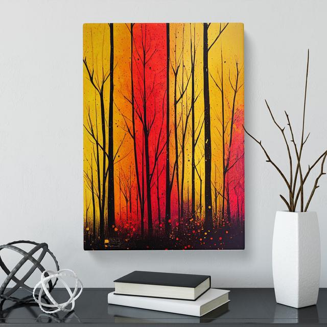 Autumn Forest Abstract Vol.1 - Wrapped Canvas Print Marlow Home Co. Size: 60cm H x 40cm W x 3cm D on Productcaster.