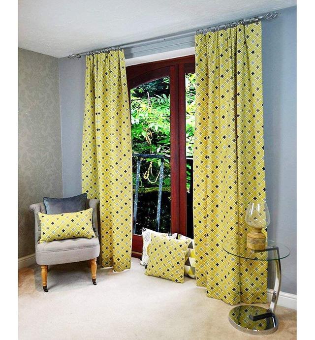 Annayah Eyelet Thermal Curtains (Set of 2) 17 Stories Panel Size: Width 116 x Drop 228 cm, Light Filtration: Blackout, Colour: Ochre Yellow on Productcaster.