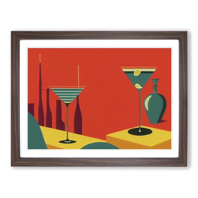 Retro Cocktail Vol.7 - Picture Frame Painting 17 Stories Size: 25cm H x 34cm W x 2cm D, Frame Colour: Walnut Framed on Productcaster.