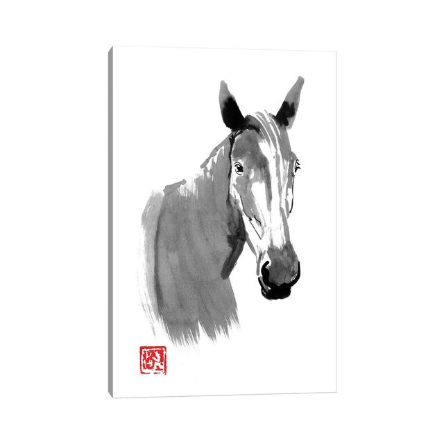 Horse Head - Print on Canvas Bloomsbury Market Size: 101.6cm H x 66.04cm W x 3.81cm D, Format: Wrapped Canvas on Productcaster.