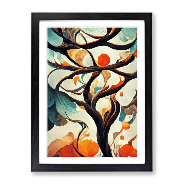 Abstract Tree Branches No.7 - Picture Frame Painting Metro Lane Size: 64cm H x 46cm W x 2cm D, Frame Colour: Black Framed on Productcaster.